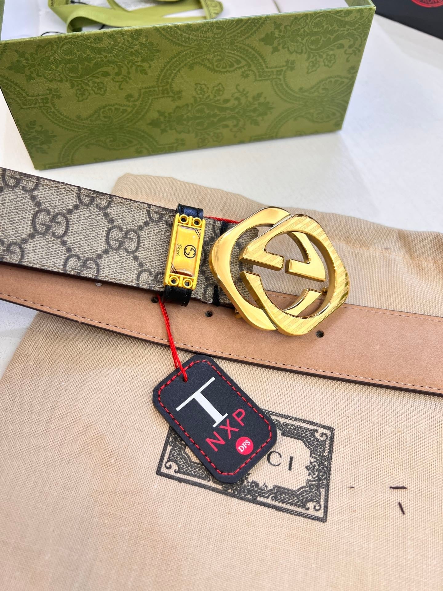 3.8CM Monogram Canvas Top Grain Cowhide Men Belt Round Steel Buckle Designer Inspired Waist Belt