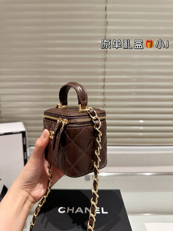 ACP01 Leather Bags 10CM Makeup tote Bag with Box