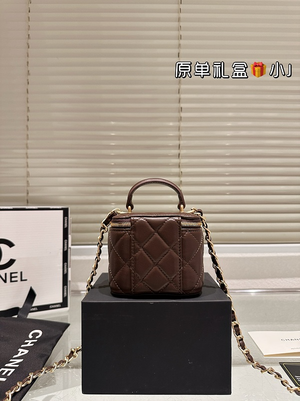 ACP01 Leather Bags 10CM Makeup tote Bag with Box