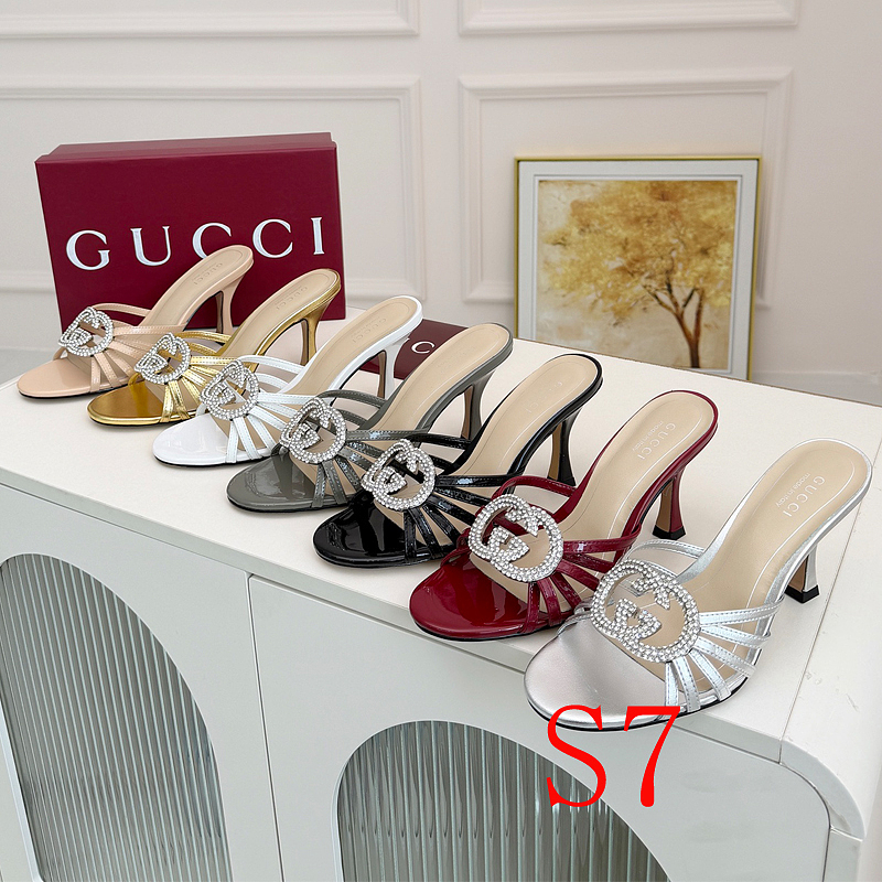 SHGS6 Leather 8.5CM Heel Women 35-43 shoes With box