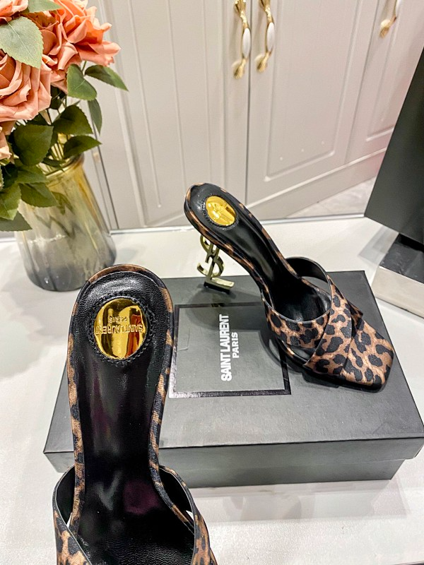 MYS1 Synthetic Leather 10CM Slippers Size 35-40 Shoes with Box