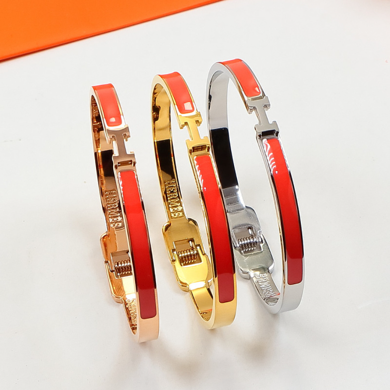 HB58 Narrow Edition H Letter Titanium Steel Bracelet for women jewelry