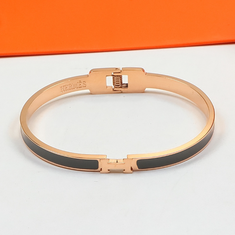 HB58 Narrow Edition H Letter Titanium Steel Bracelet for women jewelry