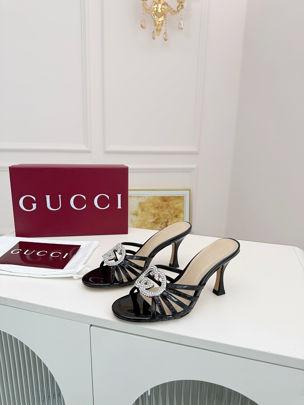 SHGS6 Leather 8.5CM Heel Women 35-43 shoes With box