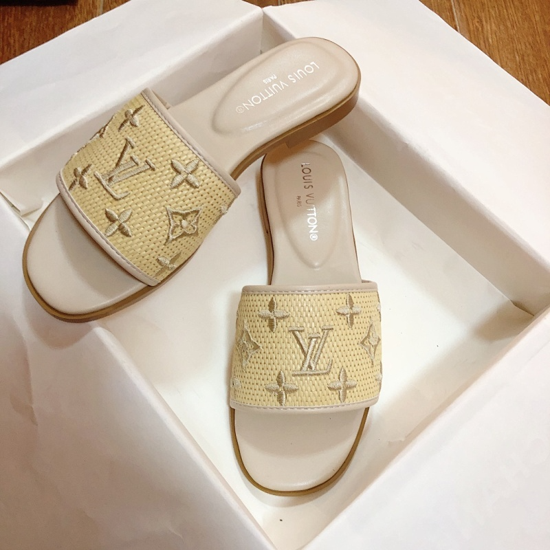 MJLS13 synthetic Leather slippers Women shoes 35-42 With box