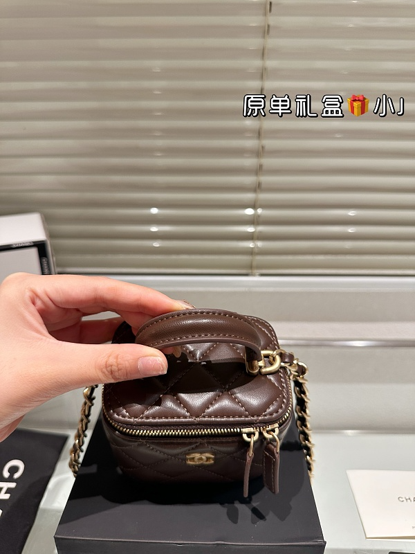 ACP01 Leather Bags 10CM Makeup tote Bag with Box