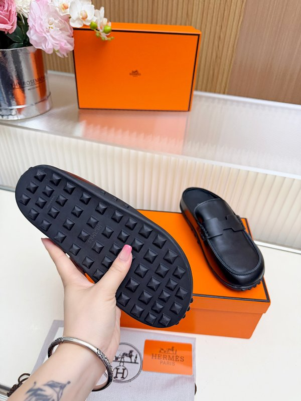 OHS2 Women slipper Leather Sole Shoes 35-41 with box