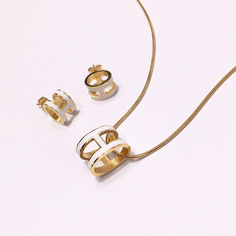HN2 Necklace 316L steel plating gold Jewelry for women