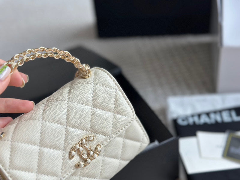 XXCP5 Chanel Bag 15-12CM Quilted Leather Crossbody Bags With Box