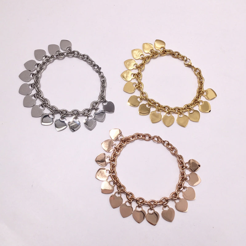 L155   Bracelet 316L steel plating gold Bangle Jewelry