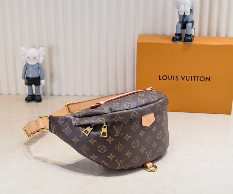 LLP55 Leather Bag 37x14x13CM Shoulder  for women and men  Bags