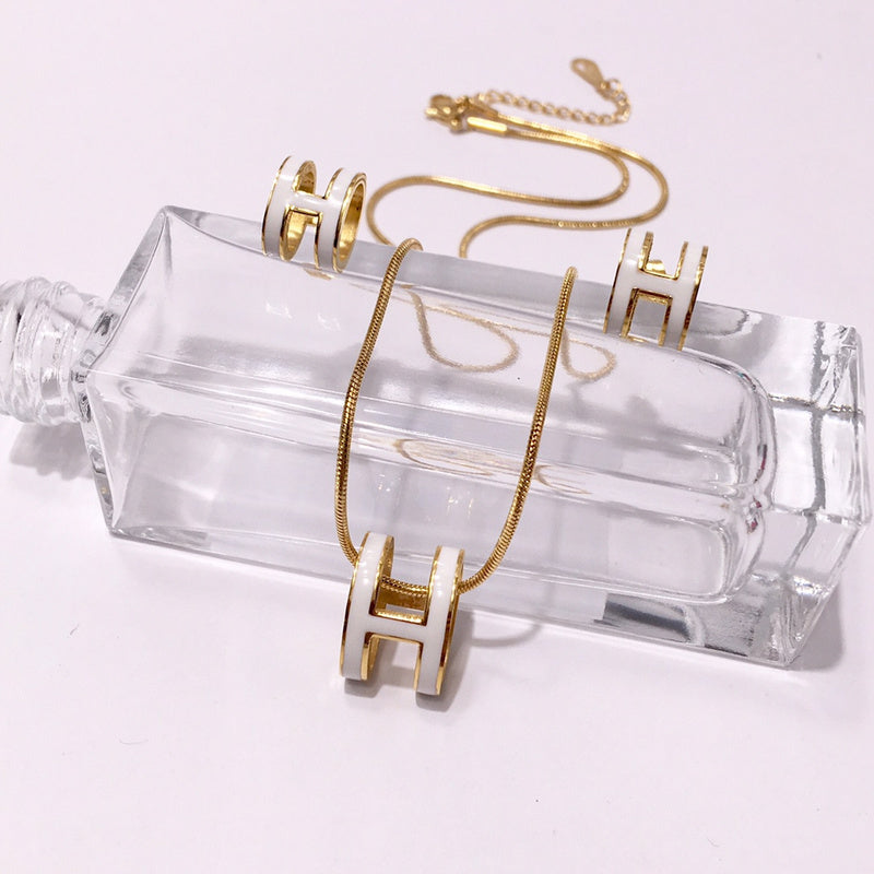 HN2 Necklace 316L steel plating gold Jewelry for women