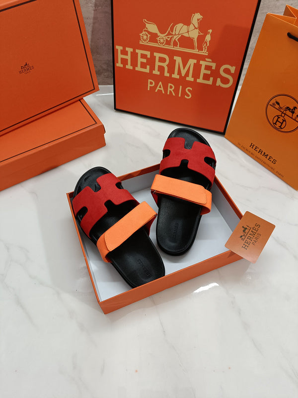 MJHS0 Leather slippers Man and Women shoes 35-44 With box