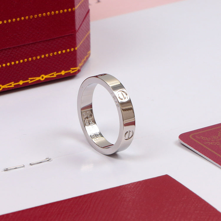 CAR7 Classic LOVE ring 4mm for lovers ring  Jewelry size 5-11