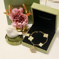 VAB13   Five-flower four-leaf clover diamond braceletabout 17cm+4cm extra