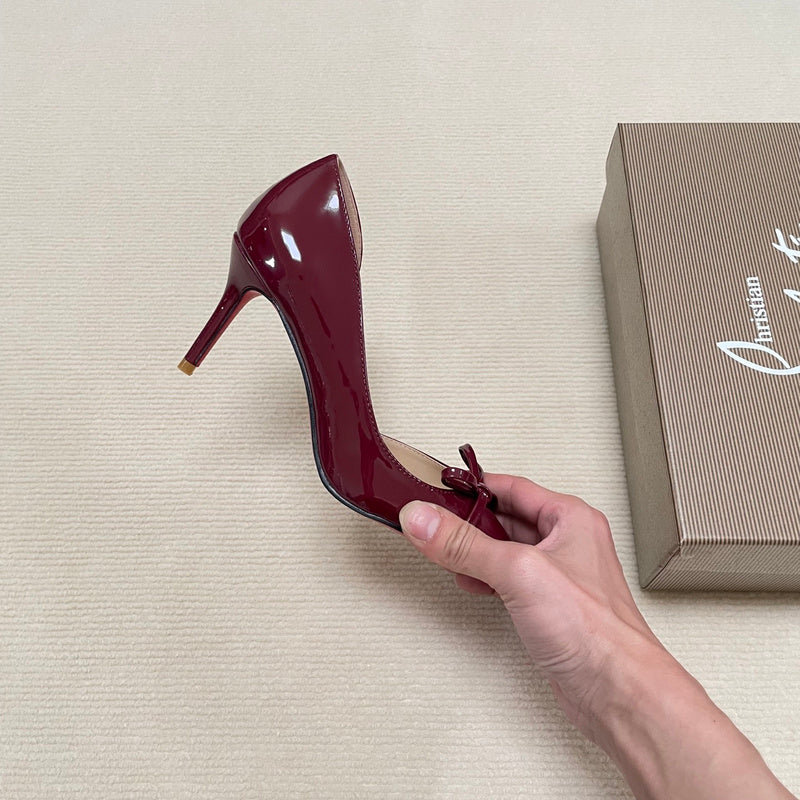 MBCL2 Women Heel 6CM 8CM 10CM Leather shoes 35-41 with box
