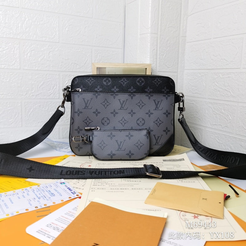 LLP200  Men Bag 25x18.5x7CM Leather High Quality Bags