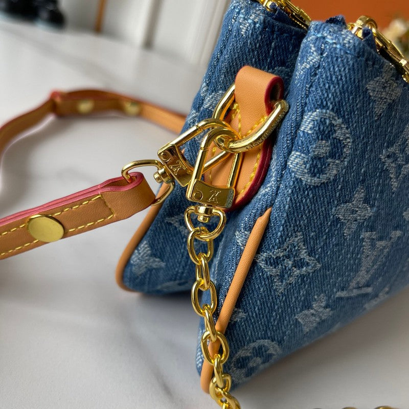LLP08 Leather bag 24.5-13.5-6.5CM Denim Bags
