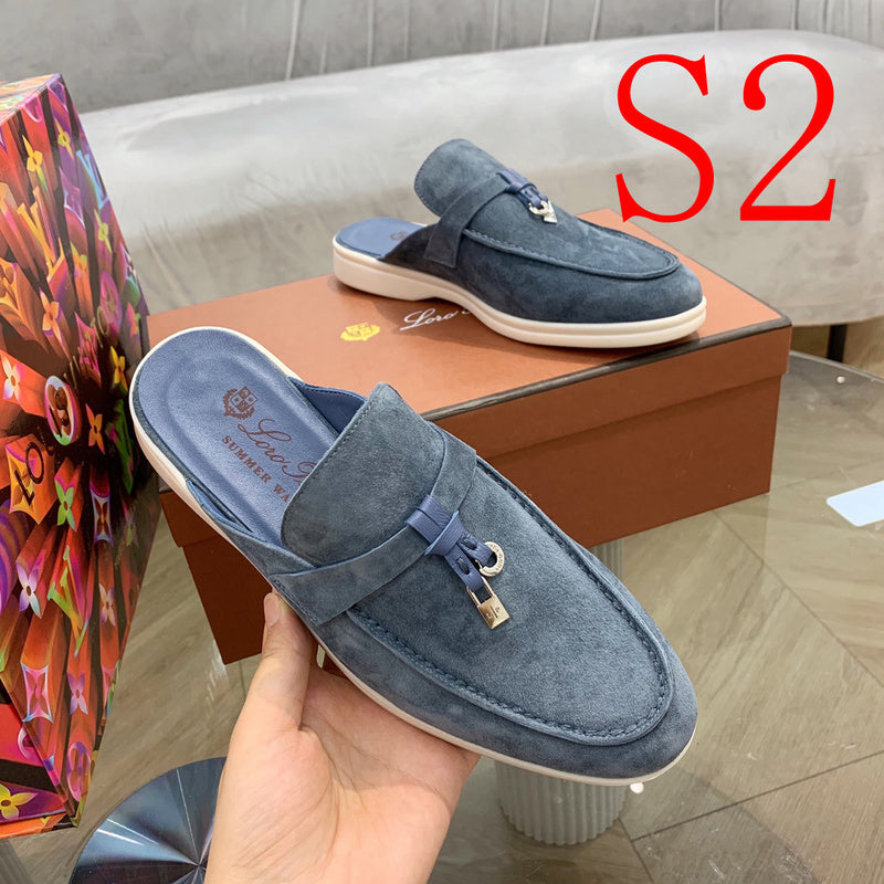 GLS19 Leather shoes Women35-42 Man40-45 Slipper with box