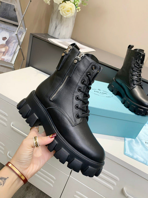 HJPS1 Leather Shoes Women 35-40 with box
