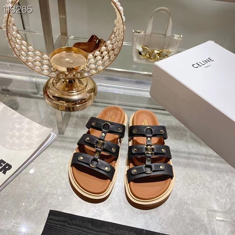 MCS32 Synthetic Leather slippers 35-42 Shoes With box