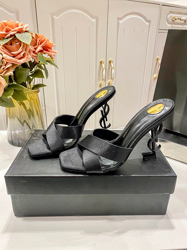 MYS1 Synthetic Leather 10CM Slippers Size 35-40 Shoes with Box