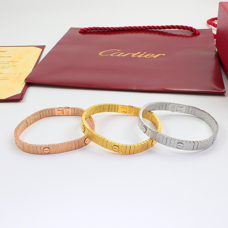 CAB58 316L steel and gold plated jewelry Fashion couple bracelet  for men and women
